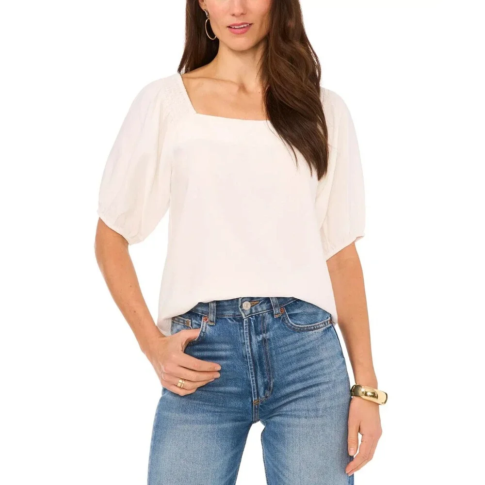 Vince Camuto Women’s Square Neck Raglan Sleeve Top XXL Relaxed Fit